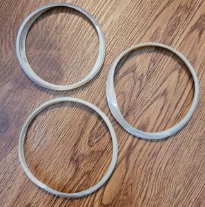 SOLD LOCALLY shell slice Mother of Pearl bangles MOP beach Tiki bracelet set